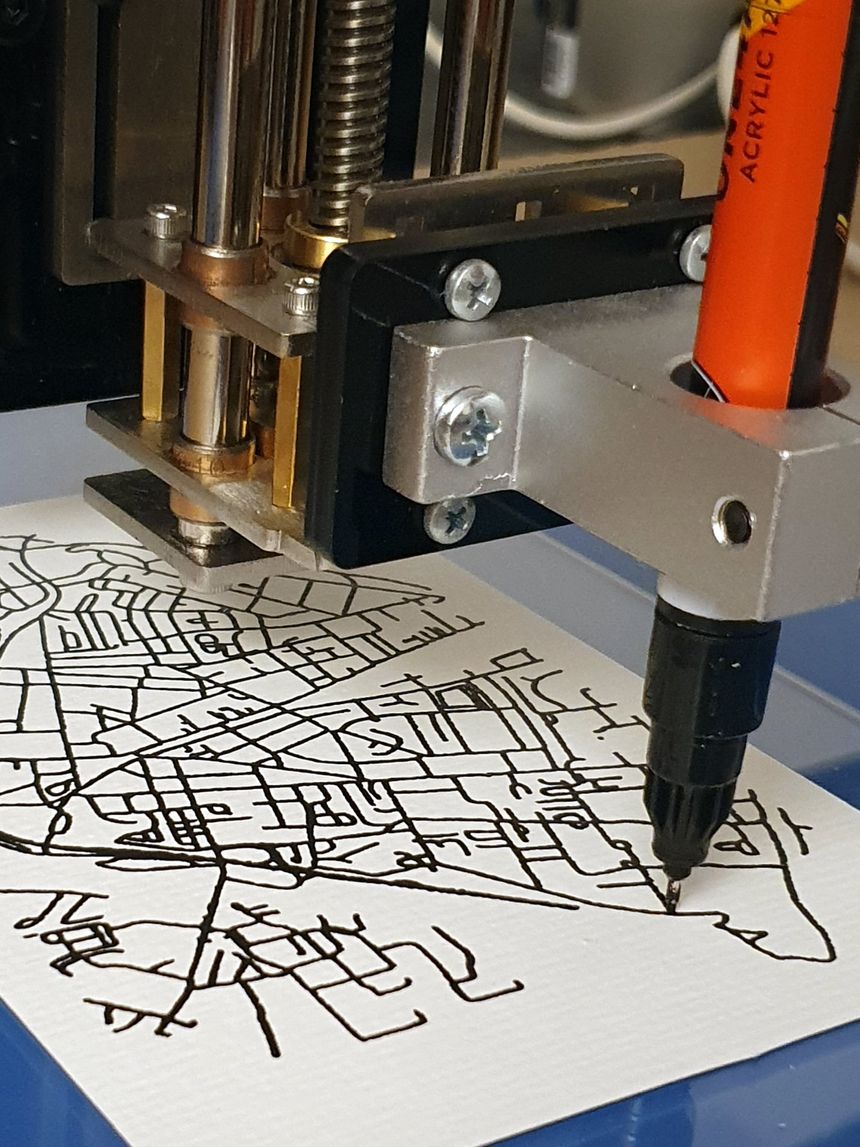 Z-mount holding an acrylic marker